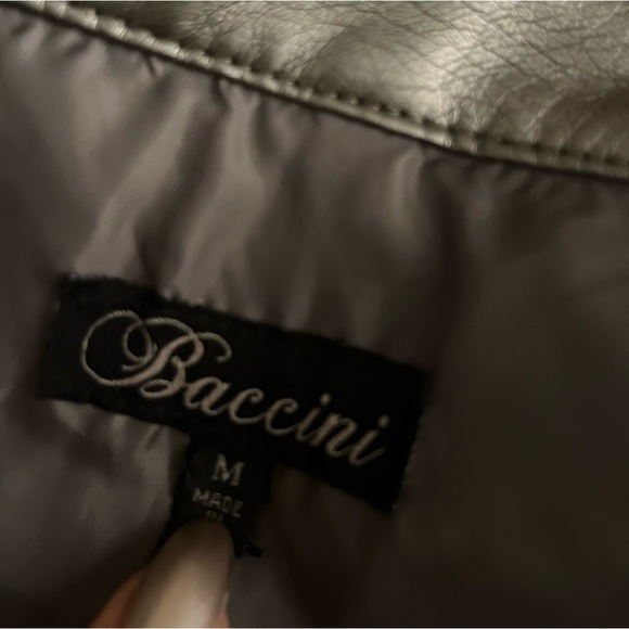 Baccini man-made metallic leather jacket - Picture 9 of 15